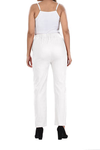 Rayon Slub Pants (White)
